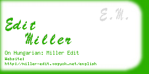 edit miller business card